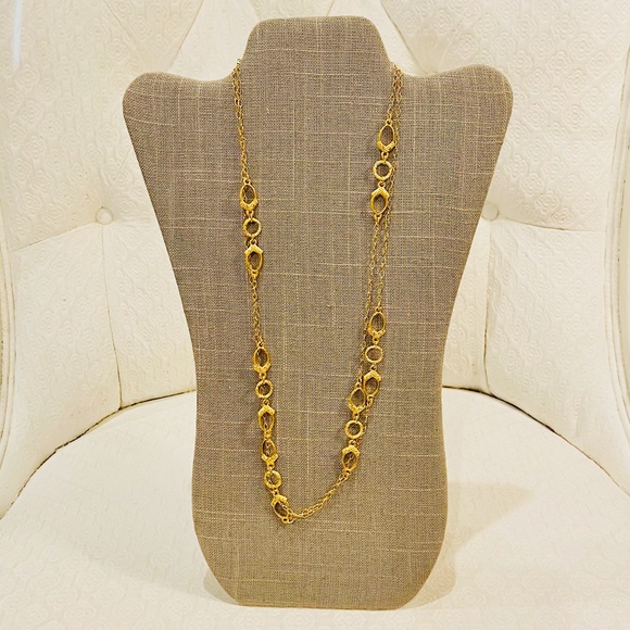 Trifari Jewelry - Vintage Crown Trifari Long Gold Tone Necklace *127*